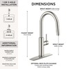 FORIOUS Kitchen Faucet with Pull Down Sprayer, Classic Brushed Nickel,