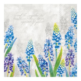 IHR Napkin Blue Pearl Hyacinth 33 x 33 cm