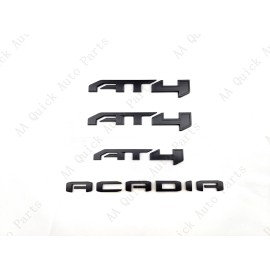 GMC 4PC Matte Black Door Rear Tailgate AT4 AT 4 Acadia Badge Emblem 2020-2023 Acadia