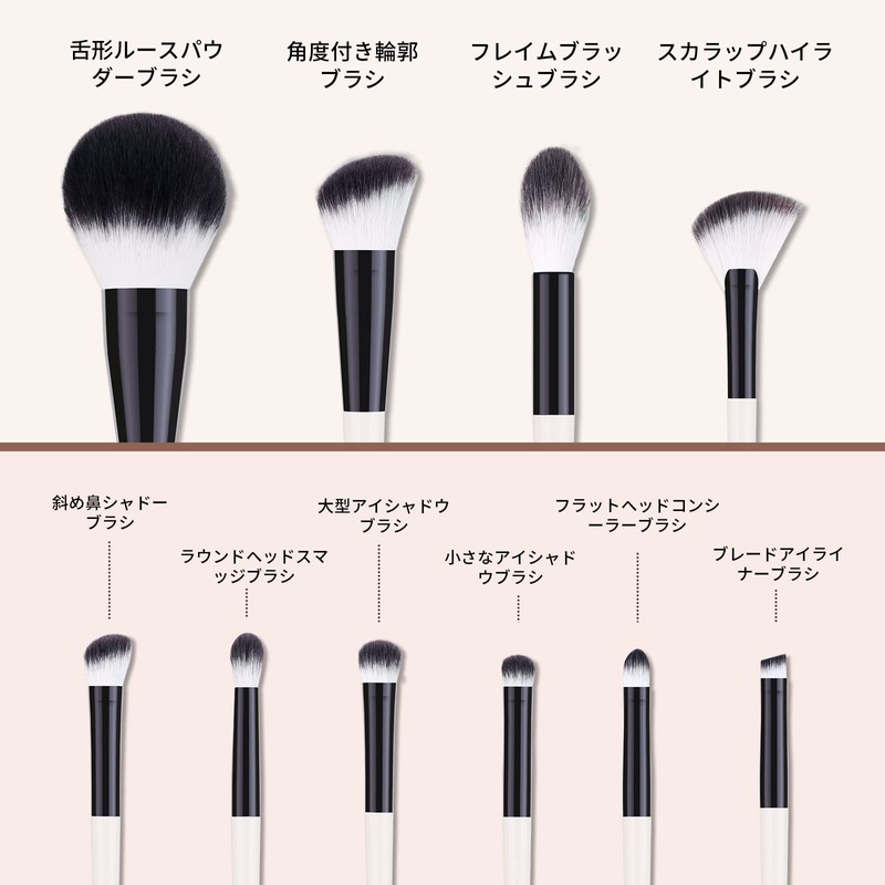 MSQ 10pcs Makeup Brushes Set Brushes Full Set Concealer Loose