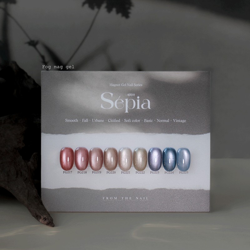classic nail From the Nail Magnetic Gel Sepia 9-piece set