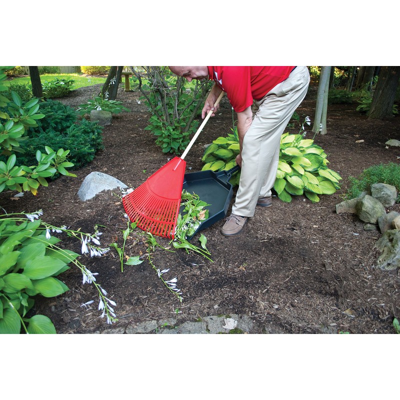 Emsco Group Leaf Rake and Utility Pan Combo Pack –