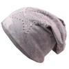 Glamexx24 Women's Long Beanie Hat Star Pattern Lightweight Jersey Hat