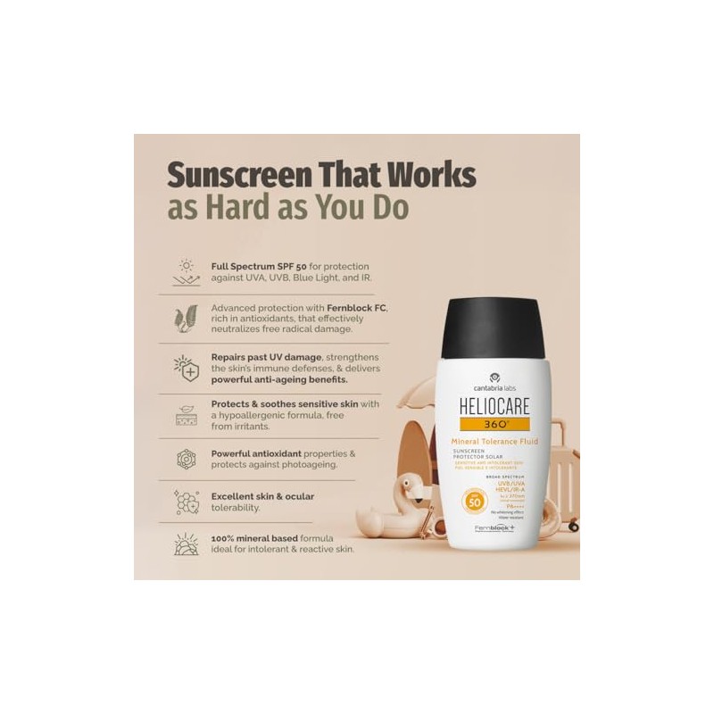Heliocare Líquido de tolerancia mineral 360 SPF 50+ 50 g