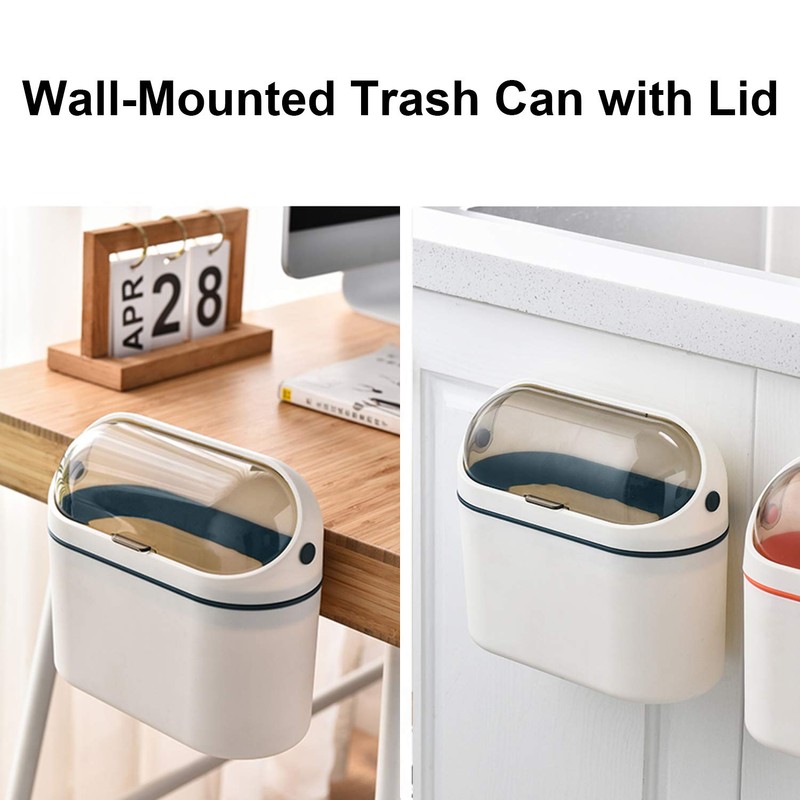LALASTAR Lint Bin, Mini Desktop Trash Can with Lid for