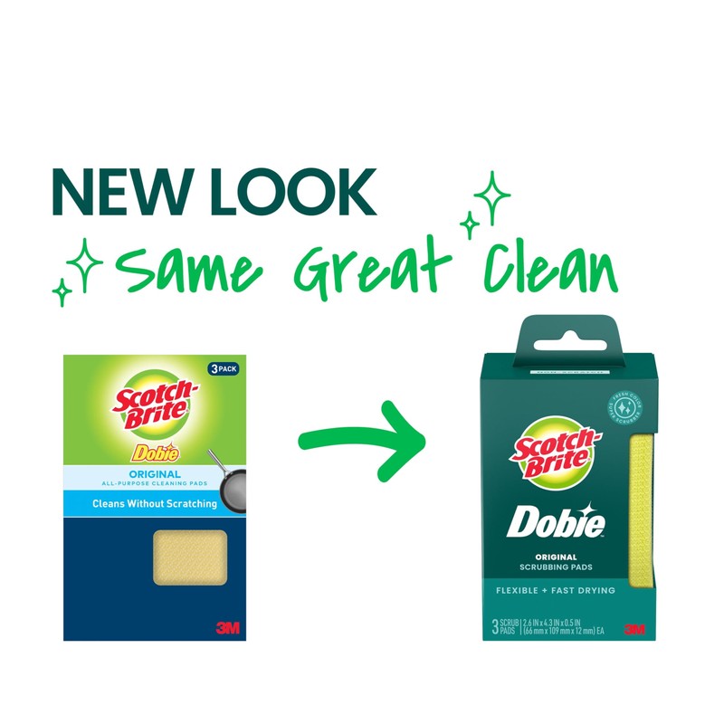 Scotch-Brite Dobie Pads, Dobie Sponge for All Purpose Cleaning of