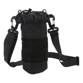 Outdoor Molle Water Bottle Holder Portable Camouflage Bottle Cover Cycling Waist Hanging Bottle Bag Black