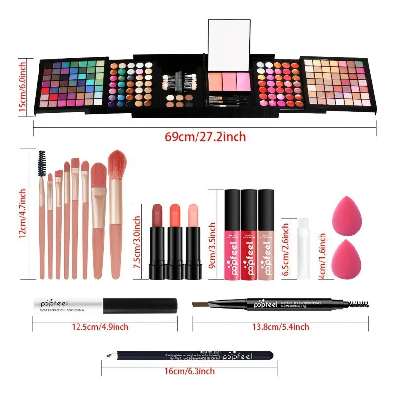Set De Maquillaje, Caja De Regalo, Herramientas De - Excelente