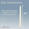 Stonebriar Tall 10" White Unscented 30 Count Taper Candles, 7