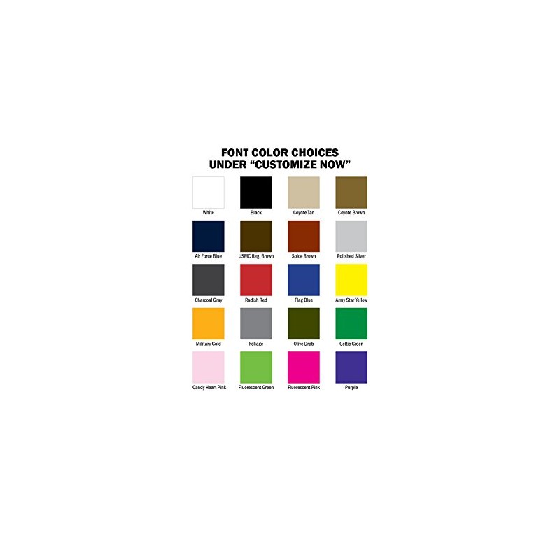 Custom 3 Inch Uniform Name Tapes, Over 50 Fabrics. Black