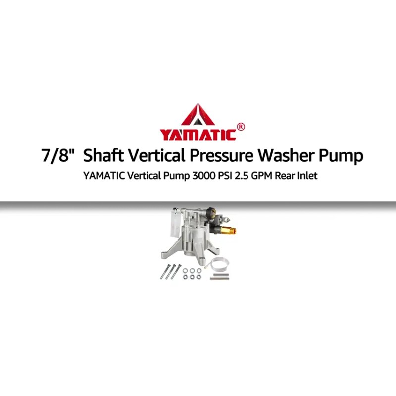 YAMATIC Pressure Washer Pump 7/8" Shaft Vertical Replaced Pump 3000