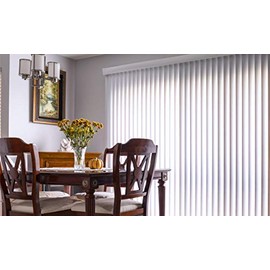 Vertical Blinds Custom Made to Your Size & Color - Heavy Duty PVC with Upgraded Self Aligning Headrail Track for Complete Privacy - Includes Free Dust Cover Valance Fascia & Hardware