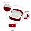 WisePoint 2-slot ring box, velvet ring box, wedding oval ring
