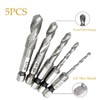 5 pieces 1/4 inch quick-change hexagonal shank metal drill bit