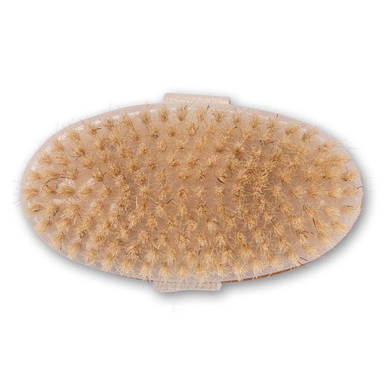 K-Pro Dry Brush Body Brush Natural Bristles - Cellulite Wood