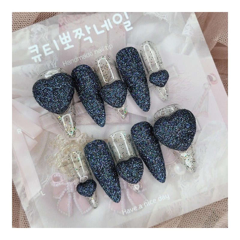 Brown Sugar Sugar Handmade Nail Tips - Stiletto L /
