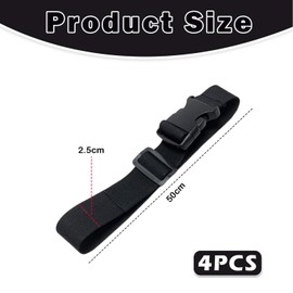 QckZee Children's Chest Strap Backpack Set of 4 (2.5 cm Width) - Step by Step Chest Strap for School Backpack & Outdoor | Retrofittable Nylon Chest Strap | Comfortable & Stable for Children 5-12 Years