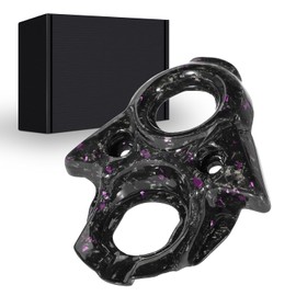 Motorcycle Ignition Cover Genuine Carbon Fiber Key Switch Cover for Surron Sur-Ron Sur Ron X/S X160/X260 Electric Dirt Bike-Black Purple