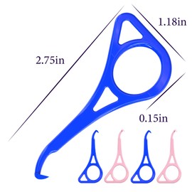 Aligner Removal Tool, 2 Retainer Remover Tool, Invisible Braces Removal Tools, Suitable for Removing Braces, Trays, Retainers, Dentures and Aligners(Blue+Pink).