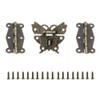 JINXM Antique Bronze Embossing Latch Hasps (for Lock) with Hinges