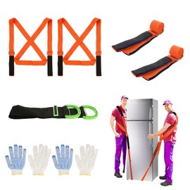 DAJAVE Moving Straps Lifting, Adjustable 2-Person Shoulder Lifting and Moving System with Handle Lifting Straps, Lashing Straps up to 600LBS for Harness Moving Mattress Couch Furniture Heavy Things