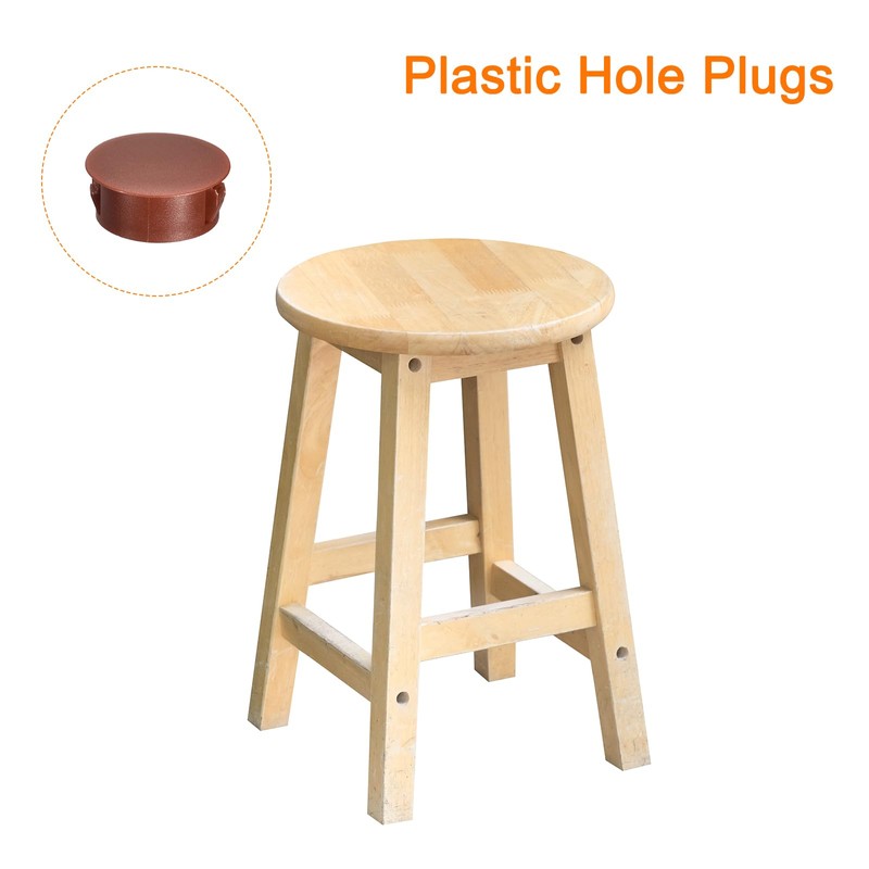 QUARKZMAN 22mm (55/64") Plastic Hole Plugs, Pack of 26 Flat