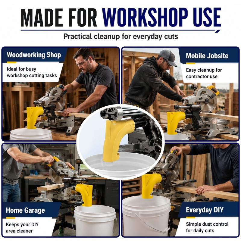 ZOYACREATE Miter Saw Dust Collector Compatible with Dewalt DWS780