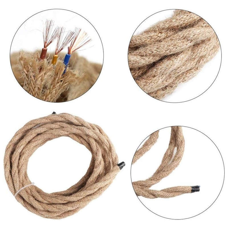 GreenSun LED Lighting Linen Electric Cable 3 Core 3x 0.75