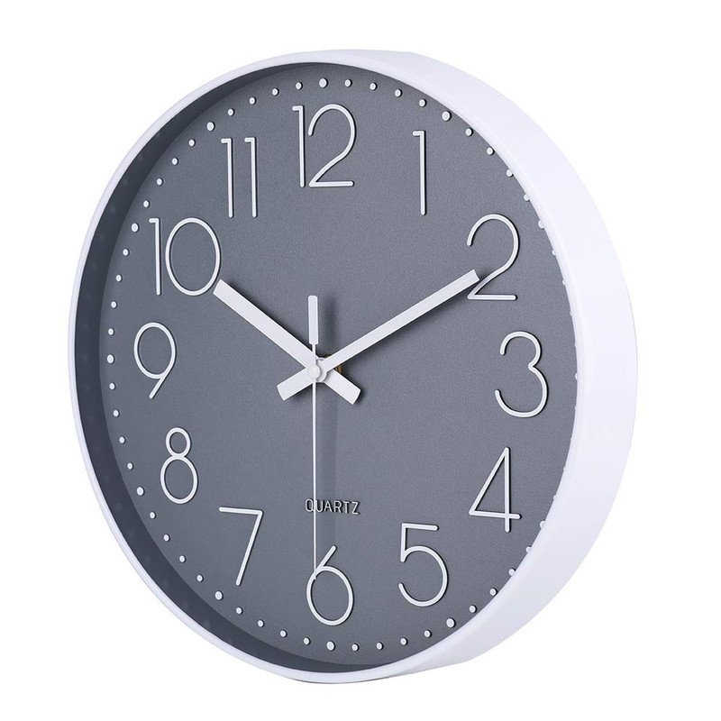 jomparis Radio-Controlled Clock 30 cm, Grey
