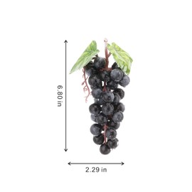 caiyjhao 2PCS Black Simulation Grapes, Fake Fruit Grapes Artificial Grapes Decorate The Kitchen Fruit Home Kitchen Decoration Thanksgiving Christmas Decoration Fruit Basket Decoration (36 Grains)