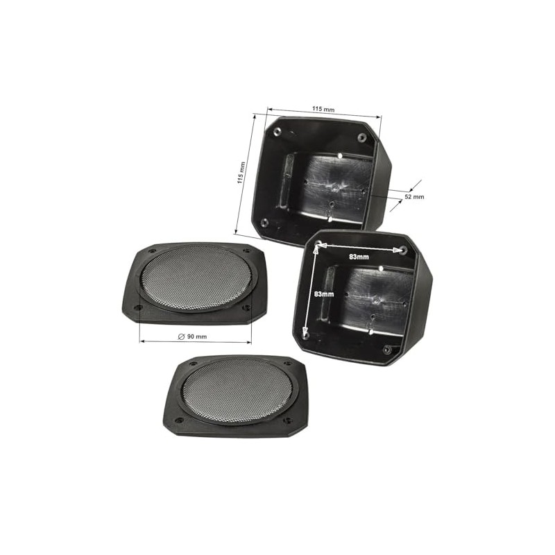 tomzz Audio 2800-017 Speaker Housing for 100 x 100 mm