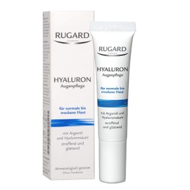 RUGARD Hyaluronic Eye Care: Eye Cream Against Dark Circles, Bags & Wrinkles, with Hyaluronic Acid and Vitamin E, 15 ml