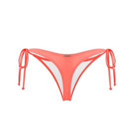RELLECIGA Women's Tie-Side Thong Bikini Bottom Orange-Pink Medium
