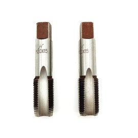 AtticZone M20 x 1.5 Metric Hand Thread Tap, 1.5mm Pitch, 1 Tapper Tap, 1 Plug Tap, Right Hand (M20x1.5, Tap)