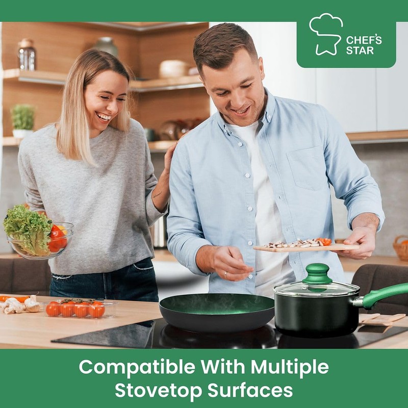 Chef's Star Pots And Pans Set Kitchen Cookware Sets Nonstick