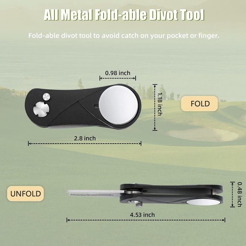 Mile High Life Golf Divot Repair Tool w Magnetic Golf