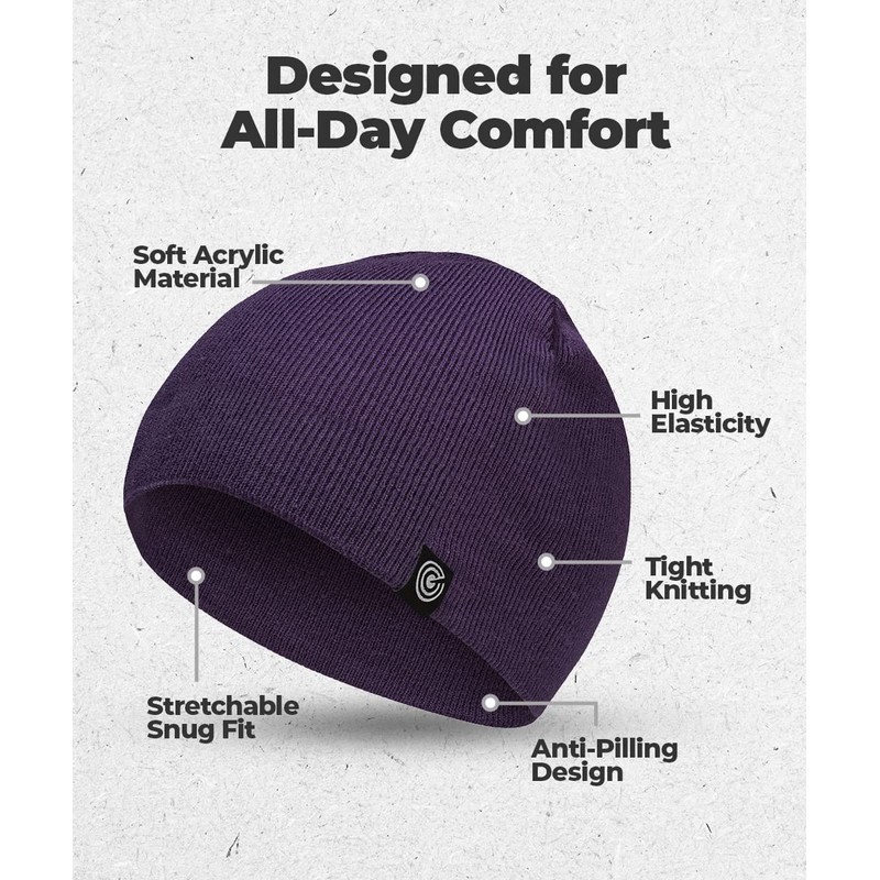 Revony Original Beanie Cap - Soft Knit Beanie Hat -