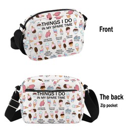 G2TUP Popsicle Lover Gift My Spare Time Ice Cream Tote Bag Soft ServeHandbag Foodie Gelato Lover Funny Dessert Lover Gift (Time Ice Cream HS)