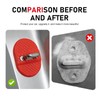 Dogary 4 PCS Car Door Lock Latche Covers, Carbon Fiber