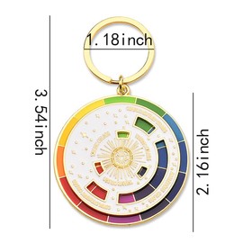 Color Wheel Keychain Arts Aesthetic Gifts for Artists Color Spinning Wheel Keyrings Christmas Birthday Gifts for Painter Family Friend