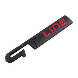 GT line Emblem 3D Sticker Hood Fender Side Car Rear Car Exterior Logo Badge Compartment Trim Compatible with 2022 2023 Accessories (Black&RED)