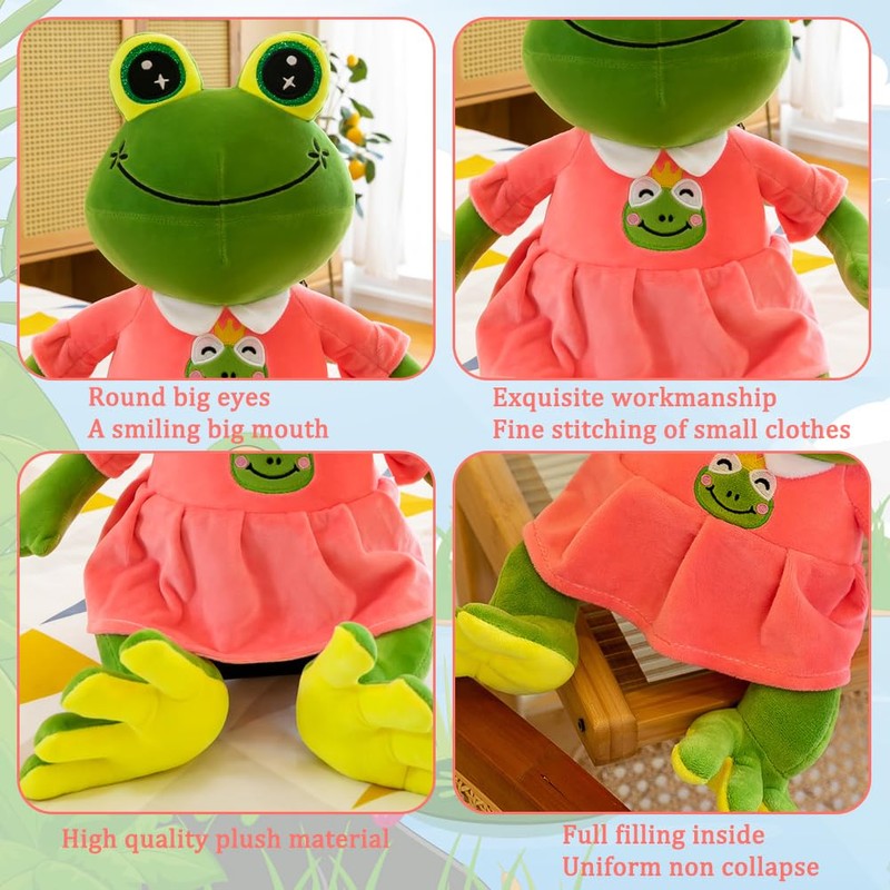 YCFAIIKG Frog Cuddly Toy Children, Frog Plush Toy, Cartoon Frog