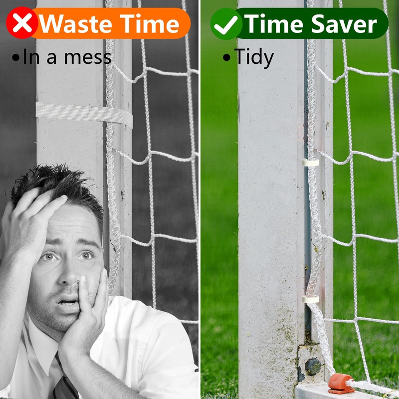 RunNico 50Pcs Soccer Goal Net Clips, Plastic Football Net Clip,