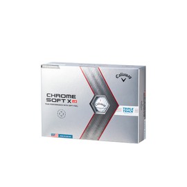 Callaway Golf Balls CHROME SOFT X LS 2022 1 Dozen (Pack of 12) 4 Piece Triple Track White