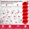 Ultimate 121-Piece Pegboard Hooks Set, Pegboard Accessories with Metal Hooks,