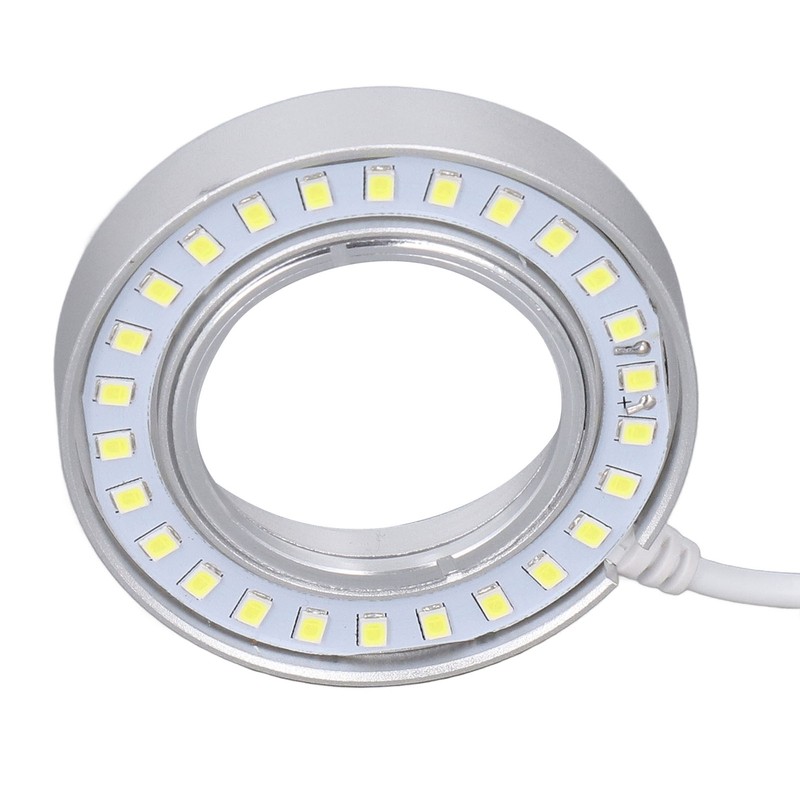 Microscope Lighting Lamp Spiral Buckle Adjustable Brightness LED Ring Light