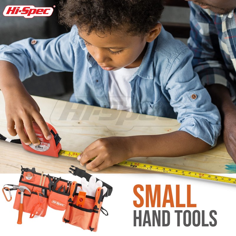 Hi-Spec 16pc Orange Kids Tool Kit Set & Child Size