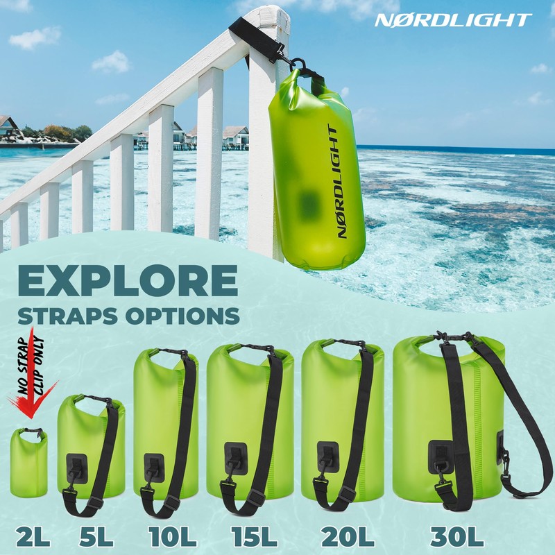 Nordlight Dry Bag and Waterproof Bag - (20L, Green) Waterproof