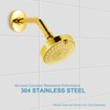 OFFO Shower Arm with Flange, 6 in Bright Gold Wall