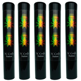 DC Crafts Nation Pop Top Smell Proof Pocket Protector Storage Tube 5 Count - Rasta Skull Jamaican